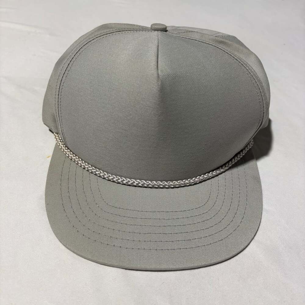 Voyager Vintage 80s 5-Panel Rope Snapback Hat Gray Made In USA